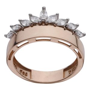 حلقه طلا 18 عیار زنانه مایا ماهک مدل mr138103 طرح تاج