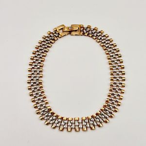 دستبند زنجیری طلا کم اجرت 18 عیار زنانه طلای ترنم مدل رولکس