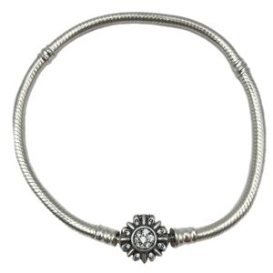 دستبند زنجیری نقره زنانه پاندورا مدل flower sparkly 5919