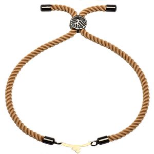 دستبند طلا 18 عیار زنانه کرابو طرح حرف پ مدل kr1750