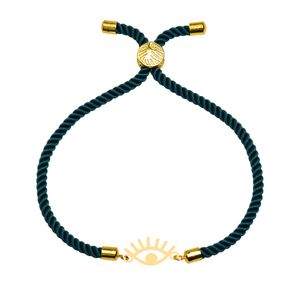 دستبند طلا 18 عیار زنانه کرابو طرح چشم مدل kr102168
