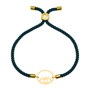 دستبند طلا 18 عیار زنانه کرابو طرح چشم مدل kr102175