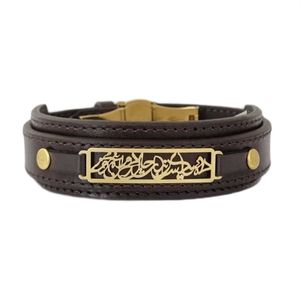 دستبند طلا 18 عیار مردانه لیردا مدل شعر دائما یکسان نماند حال دوران غم مخور p6780
