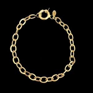 دستبند طلا کم اجرت 18 عیار زنانه طلا و شمش برلیان مدل حلقه ای کد 20