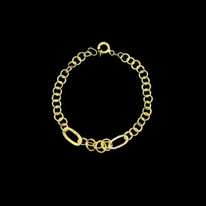 دستبند طلا کم اجرت 18 عیار زنانه ناریا مدل کلاسیک کد a004
