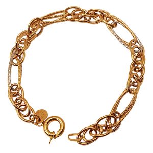 دستبند طلا کم اجرت 18 عیار زنانه گالری طلای ونوسام مدل زری نار کد vns895