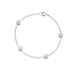 دستبند نقره بیسیک مدل b724c