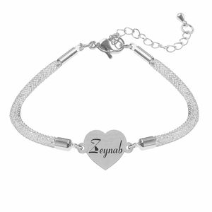 دستبند نقره زنانه لیردا مدل اسم  زینب کد 202032