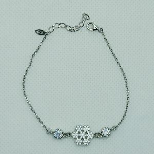دستبند نقره زنانه مدل برف کد 350