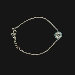 دستبند نقره زنانه مدل فیروزه کد 85259