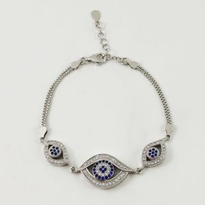 دستبند نقره زنانه مدل چشم نظر کد ng1472