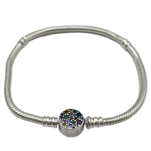 دستبند نقره زنانه پاندورا مدل shiny colorful clasp bracelet 5920
