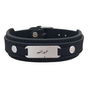 دستبند نقره مردانه ترمه ۱ مدل عبدالله کد dcsf0409
