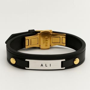دستبند نقره مردانه سمازرین مدل اسم ali