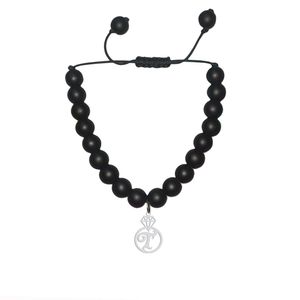 دستبند نقره هایکا طرح الماس و حرف t مدل n.ha 854
