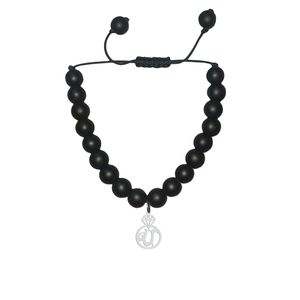 دستبند نقره هایکا طرح الماس و حرف u مدل n.ha 855