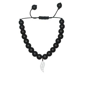 دستبند نقره هایکا طرح برگ مدل n.ha1 405