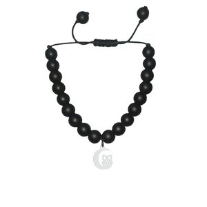 دستبند نقره هایکا طرح جغد و ماه مدل n.ha1 181