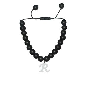 دستبند نقره هایکا طرح حرف لاتین r مدل n.ha1 303