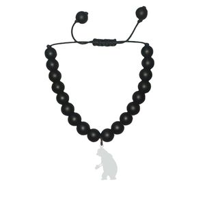 دستبند نقره هایکا طرح خرس مدل n.ha1 605
