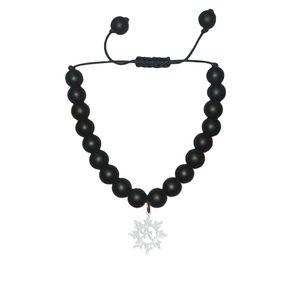 دستبند نقره هایکا طرح خورشید و حرف a مدل n.ha 809