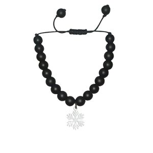 دستبند نقره هایکا طرح دانه برف مدل n.ha 1 17