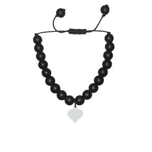 دستبند نقره هایکا طرح قلب مدل n.ha 878