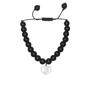 دستبند نقره هایکا طرح قلب و حرف y مدل n.ha 766