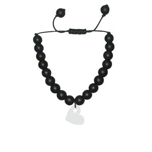 دستبند نقره هایکا طرح قلب و ستاره مدل n.ha2 23