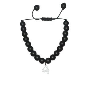 دستبند نقره هایکا طرح قلب و نت موسیقی مدل n.ha 917