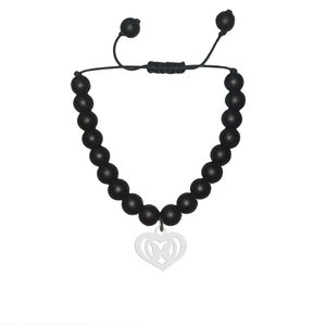 دستبند نقره هایکا طرح قلب و پروانه مدل n.ha1 22
