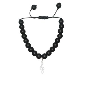 دستبند نقره هایکا طرح نت موسیقی مدل n.ha1 151