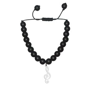 دستبند نقره هایکا طرح نت موسیقی مدل n.ha1 79