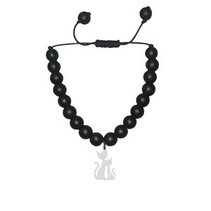 دستبند نقره هایکا طرح گربه مدل n.ha1 359