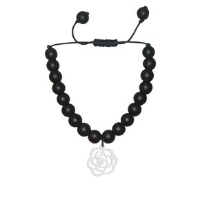 دستبند نقره هایکا طرح گل مدل n.ha1 78