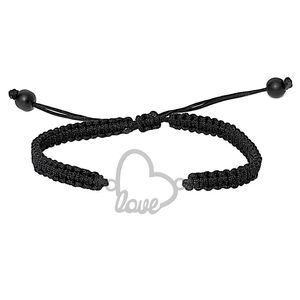 دستبند نقره هایکا مدل قلب و عشق love کد d.h 62