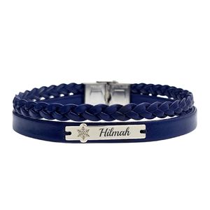 دستبند نقره و چرم زنانه لیردا مدل اسم هیلماه 121244