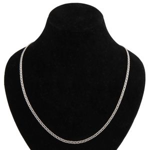 زنجیر نقره زنانه بازرگانی میلادی مدل کورب curb chain‎‏ کد zr_066
