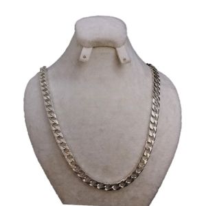 زنجیر نقره مردانه مدل gol 1166