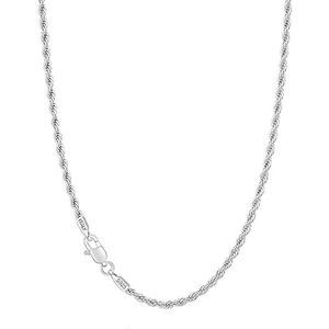 زنجیر نقره مردانه مدل طنابی ایتالیایی کد 60cm