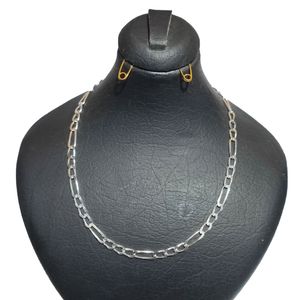 زنجیر نقره مردانه نقره جات لطفی مدل فیگارو کد znt014