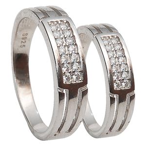 ست حلقه نقره شهر جواهر مدل sj sr115