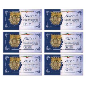 سکه طلا گرمی 18 عیار مدل پارسیان امین بسته 6 عددی
