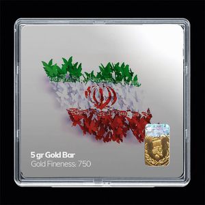 شمش طلا 18 عیار مدوپد مدل ایران کد sg11126