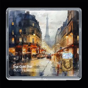 شمش طلا 18 عیار مدوپد مدل ایفل کد sg11798