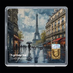 شمش طلا 18 عیار مدوپد مدل ایفل کد sg11818