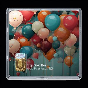 شمش طلا 18 عیار مدوپد مدل بادکنک کد sg10768