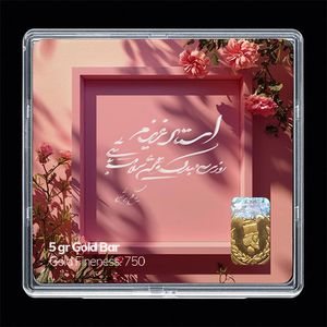 شمش طلا 18 عیار مدوپد مدل روز معلم کد sg11665