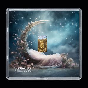 شمش طلا 18 عیار مدوپد مدل سبد و گل کد sg 10250