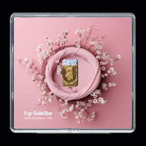 شمش طلا 18 عیار مدوپد مدل سبد و گل کد sg 10267